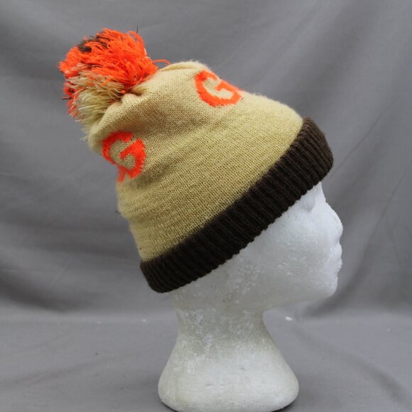 Brown and Orange Knit Beanie - Picture 6 of 6